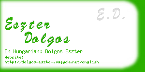 eszter dolgos business card